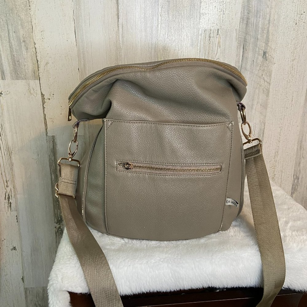 Fawn Design The Original Diaper Bag Backpack Taupe Grey